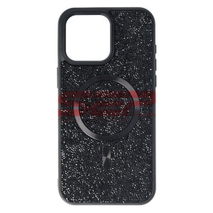 Husa TPU+PC Diamonds Magsafe Apple iPhone 15 Pro Max Black - Img 1