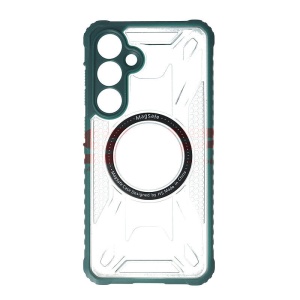 Husa TPU+PC Geometric Samsung Galaxy S24 FE Green - Img 2