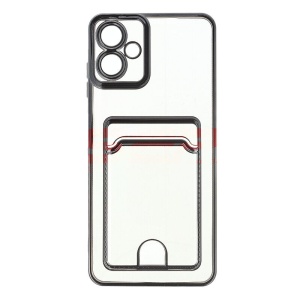 Husa TPU Plating Frame Card Holder Samsung Galaxy A06 Black