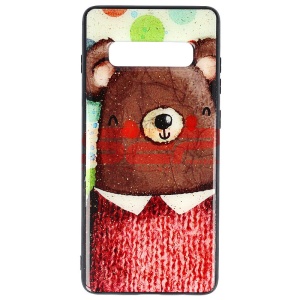 Husa UV Copy Glass Samsung Galaxy S10 Plus Bear - Img 1