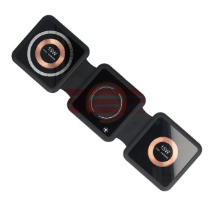 Incarcator retea wireless pliabil Fast Charge 3 in 1 15W H39 - Img 1