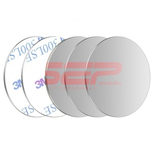 Placuta metalica pentru suport auto Round SILVER