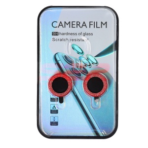 Protectie sticla camera foto Diamonds Metal Apple iPhone 14 Red