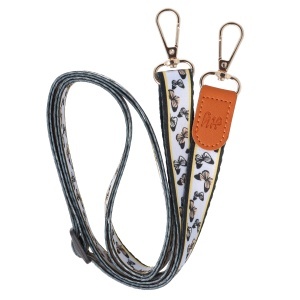 Snur textil dublu telefon mobil cu carabine Butterfly
