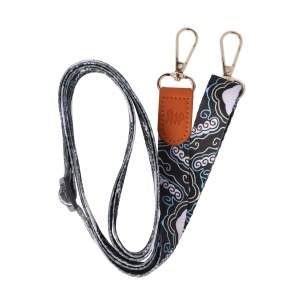Snur textil dublu telefon mobil cu carabine Ocean Flow