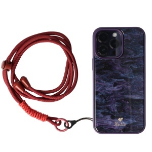 Snur textil pentru telefon mobil Burgundy - Img 2