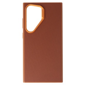 Toc TPU Vegan Leather Samsung Galaxy S24 Ultra Brown
