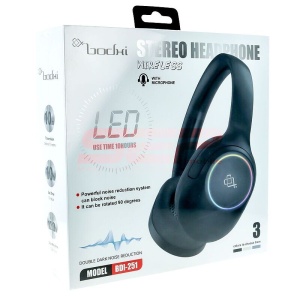 Casti audio Over the Ear cu microfon si LED Bodhi. BDI-251 APRICOT - Img 2