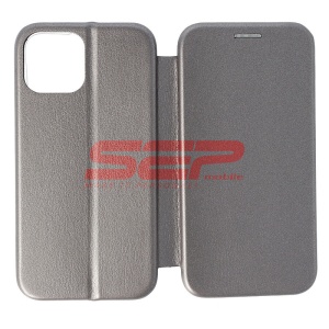 Husa FlipCover Round Apple iPhone 13 mini Fossil Gray - Img 1