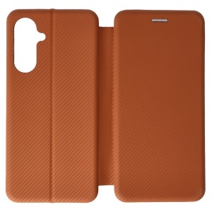 Husa FlipCover Round Carbon Samsung Galaxy A17 4G Brown