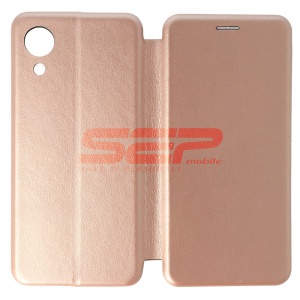 Husa FlipCover Round Samsung Galaxy A03 Core Rose Gold
