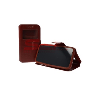 Husa FlipCover Stand Universal 4,5 - 4,8 inch BROWN - Img 1