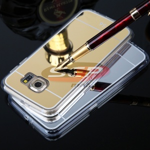 Husa Jelly Case Mirror Samsung Galaxy S6 Edge Plus SILVER