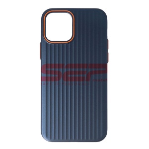 Husa PC Metallic Lines Apple iPhone 12 Navy - Img 1
