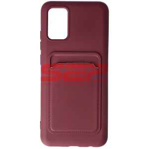 Husa TPU Card Holder Samsung Galaxy A02s Burgundy - Img 1