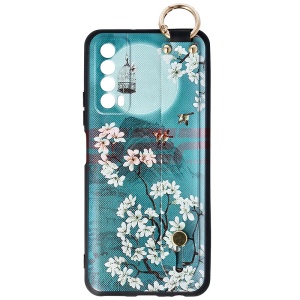Husa TPU Crossbody Design Huawei P smart 2021 Flowers - Img 1