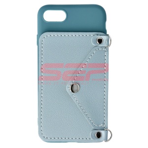 Husa TPU Crossbody Wallet Apple iPhone 8 BLUE - Img 3