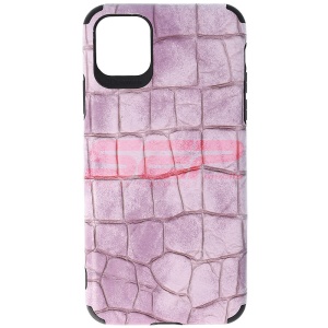 Husa TPU Leather Crocodile Apple iPhone 11 Pro Max Lavender - Img 1