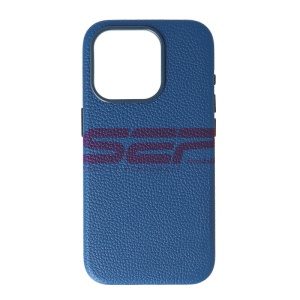 Husa TPU Leather Magsafe Apple iPhone 15 Pro Blue