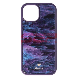 Husa TPU Natural Marble Apple iPhone 15 Purple - Img 1