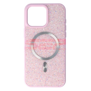 Husa TPU+PC Diamonds Magsafe Apple iPhone 15 Pro Max Pink - Img 1