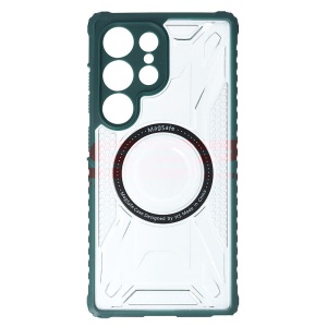 Husa TPU+PC Geometric Samsung Galaxy S25 Ultra Green - Img 2