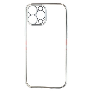 Husa TPU Plating Frame Apple iPhone 12 Pro Max Silver - Img 2