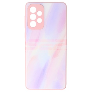 Husa TPU Watercolor Glass Samsung Galaxy A73 5G Light Purple