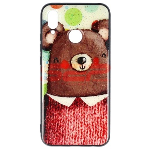 Husa UV Copy Glass Huawei P20 Lite Bear - Img 1