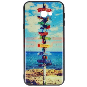 Husa UV Copy Glass Samsung Galaxy J4 Plus Travel Signs