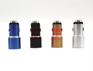 Incarcator auto aluminiu Dual USB 2.4A - Img 2