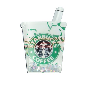 Stand suport adeziv telefon Liquid 3D Glitter Starbucks - Img 1