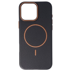 Toc Luxury Leather Magsafe Apple iPhone 16 Pro Max Black