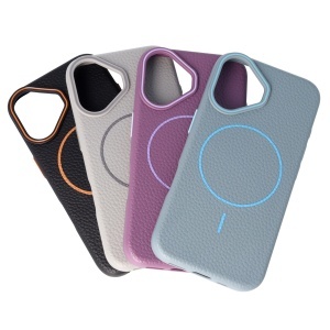 Toc Luxury Leather Magsafe Apple iPhone 16e Purple - Img 4