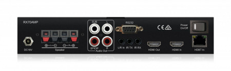 BLUSTREAM RX70AMP Receiver HDBaseT cu amplificator audio (HDMI, 70m @ 1080p, 40m @4K), IR, RS232 - Img 3