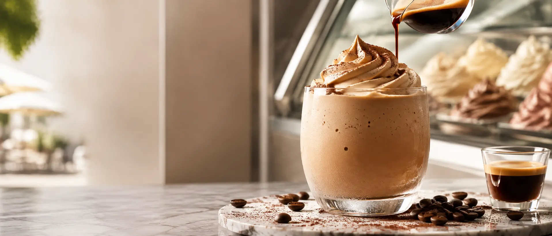 Înghețată de băut HoReCa GranCrema pentru frappe și deserturi cu cafea