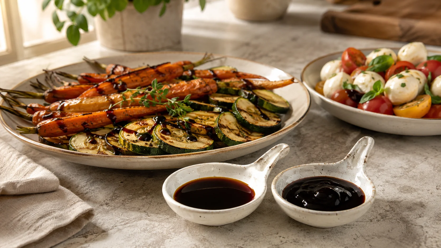 Oțet balsamic sau cremă balsamică: ce alegi pentru fiecare preparat