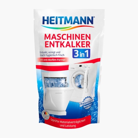 Decalcificator universal 3 in 1 pentru masini de spalat haine si vase Heitmann 175 g - Img 1