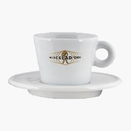 Set cana mare cu farfuriuta pentru cappuccino, Miscela D&#039;Oro - Img 1