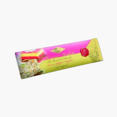 Baton de nugat torrone cu migdale, fistic si prajitura zuppa inglese, fara gluten, Condorelli 150gr - Img 1