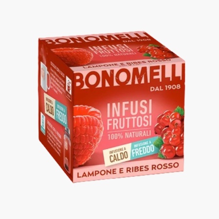 Ceai din plante, zmeura si coacaze rosii, 12 plicuri, Bonomelli