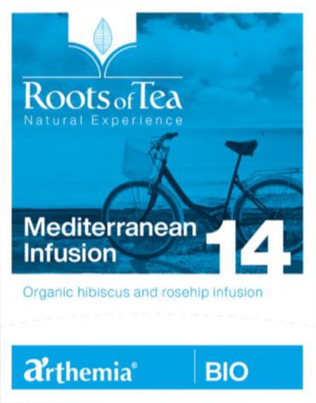 Ceai frunze Mediteranean Infusion piramida– ceai cu hibiscus si infuzie de macese BIO, Arthemia 15x2.2g/plic