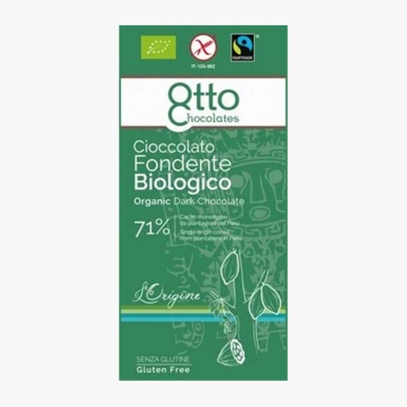 Ciocolata neagra BIO, fara gluten, 71% cacao, OTTO 100g