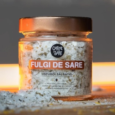 Fulgi de sare de mare naturala cu usturoi salbatic 110g