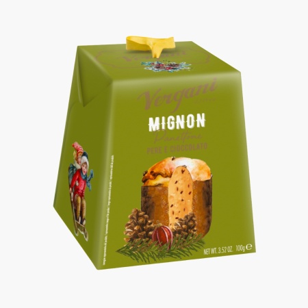 Mini Panettone Pere și Ciocolată, Vergani 100g