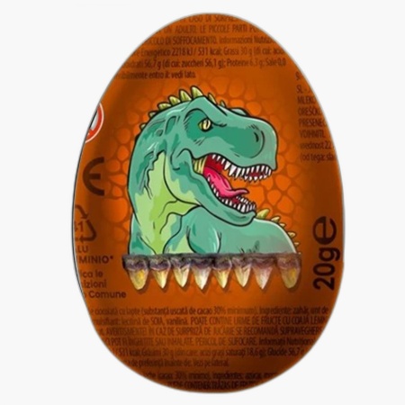 Ou de ciocolata cu surprize Dinozaur, fara gluten, Dolfin 20g