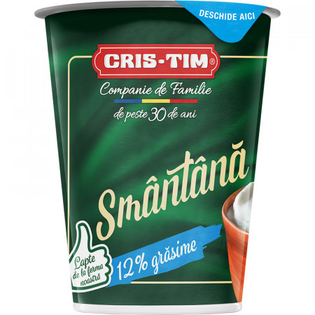 Smantana 12% grasime 375g Cris-Tim - Img 1