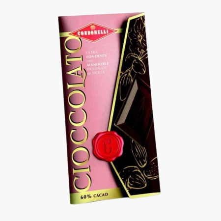 Tableta de Ciocolata Neagra 60% Cacao cu Migdale Condorelli 100g