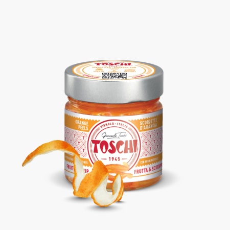 Coajă de portocală confiată in sirop Toschi 310g