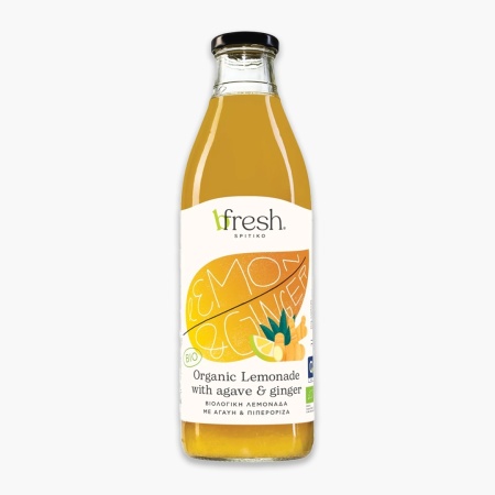 Concentrat organic pentru limonada cu agave, lamaie si ghimbir, B-FRESH 1L